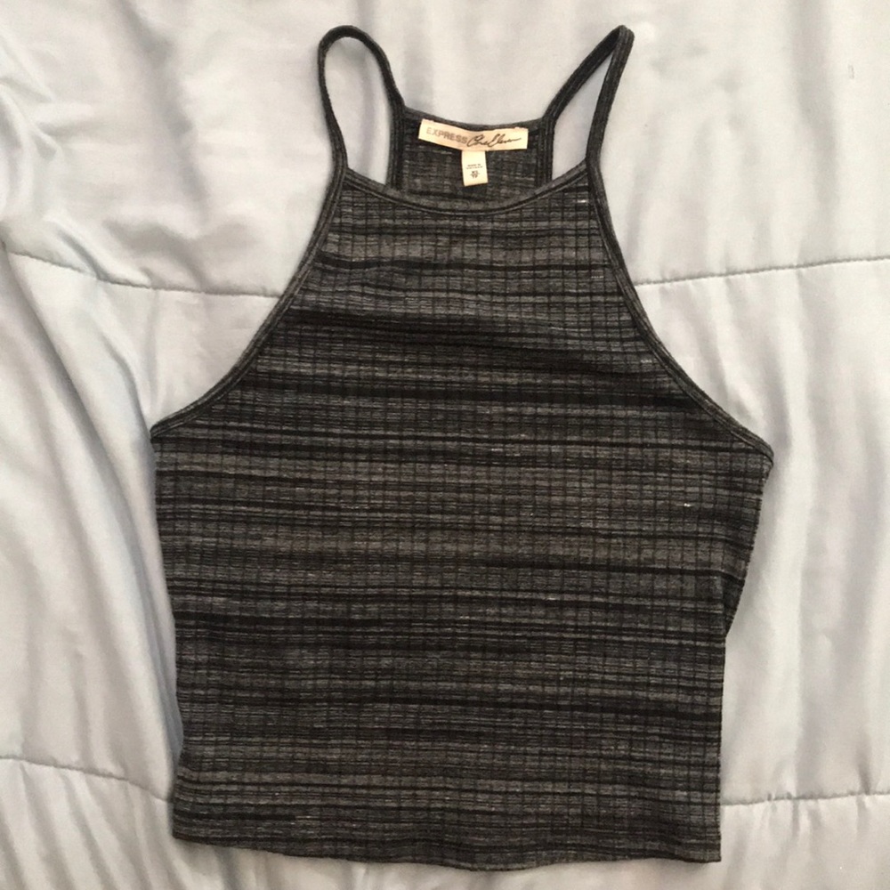 Express one eleven halter crop top